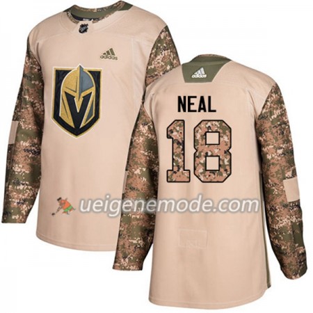 Herren Eishockey Vegas Golden Knights Trikot James Neal 18 Adidas 2017-2018 Camo Veterans Day Practice Authentic